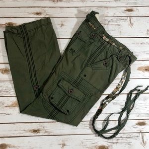 Ruehl No. 925 Adjustable Cargo Capri Pants Size XS